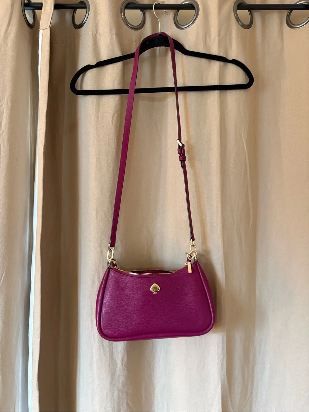 Kate Spade Kayla Shoulder Bag – Magenta Pink Leather